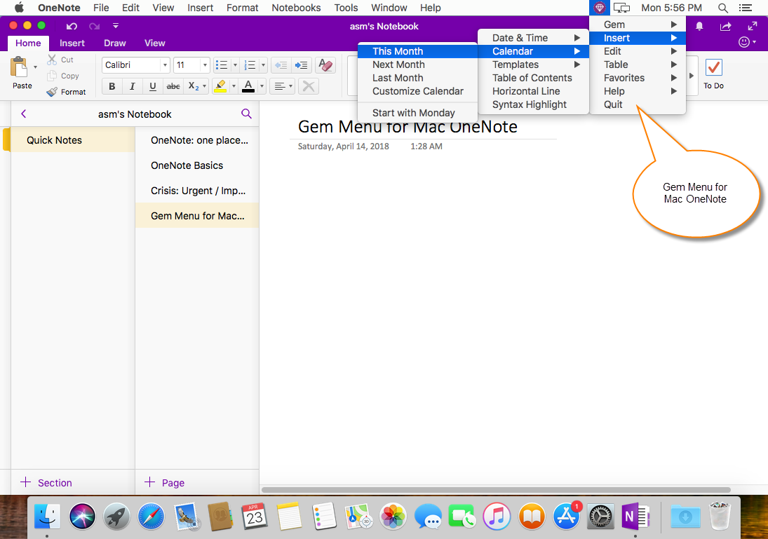 onenote for mac exit full screen